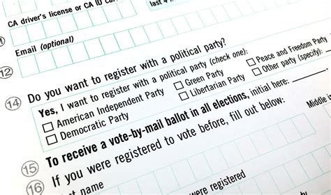 Californias Voter Registration Card Revised Voice