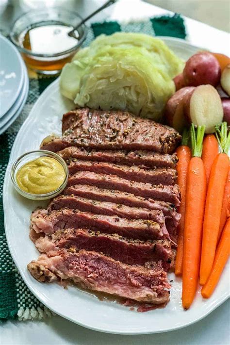 Add quartered red potatoes, carrots, and cabbage wedges in instant pot. Instant Pot Corned Beef and Cabbage - 31 Daily