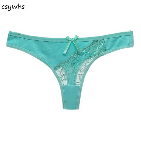 CSYWHS Underwear Women Sexy Lace Thongs Lingerie Transparent Thongs And