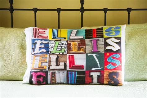 Personalized Pillow Cases Featuring Any Name In Sign Letters