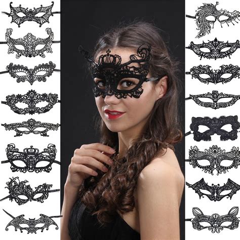 Zwarte Kleur Sexy Vrouwen Lace Masquerade Masker Voor Carnaval