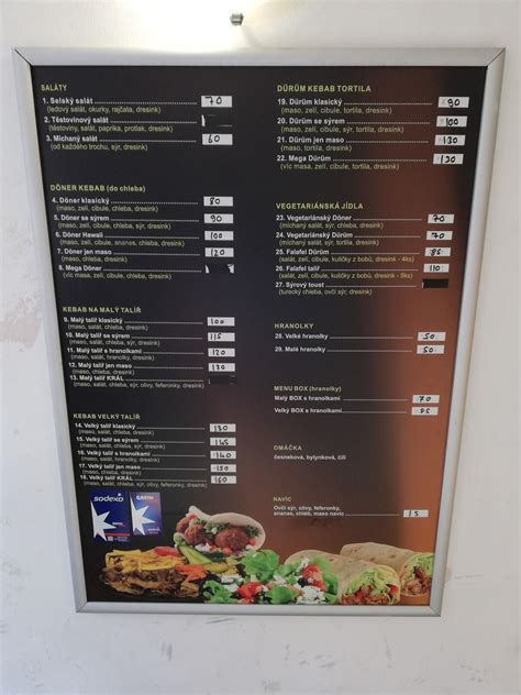Menu At Kebab House Restaurant Holesov