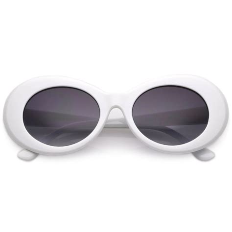 retro clout oval round 90 s gradient lens sunglasses zerouv