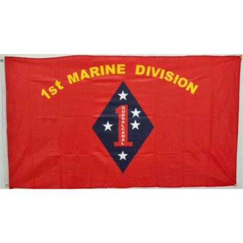 1st Marine Division Flag Usmc 1st Mar Div Banner Military Polyester