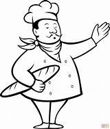 Coloring Chef Drawing Getcolorings Printable sketch template