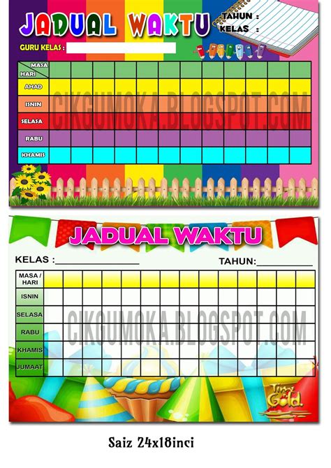 Maybe you would like to learn more about one of these? jadual waktu, jadual bertugas, carta kelas, parking lot ...