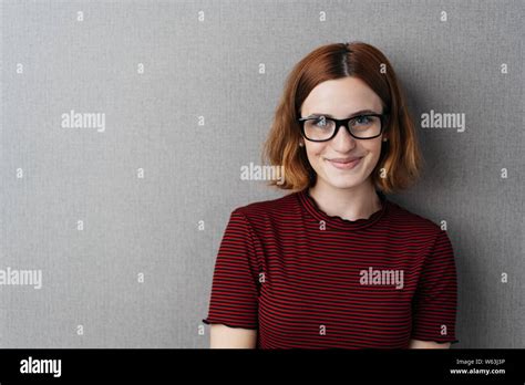 Girl Rimmed Glasses Smile Hi Res Stock Photography And Images Alamy