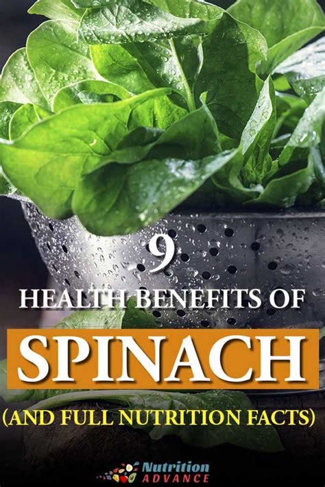 9 Health Benefits Of Spinach And Full Nutrition Facts