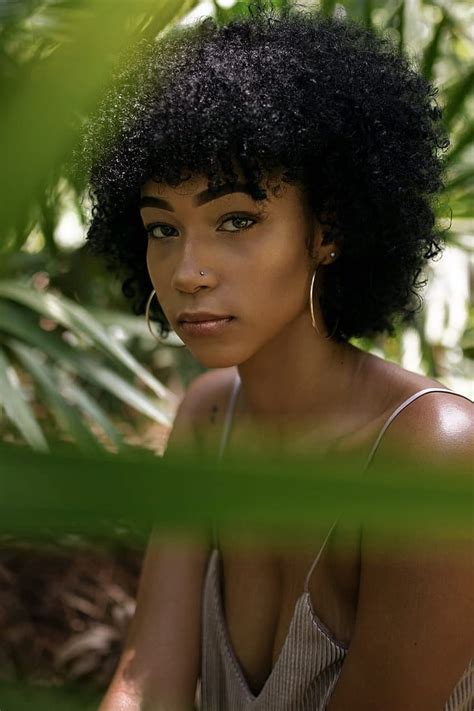 Women Women Outdoors Dark Hair Ebony Model Women Curly Black Hd