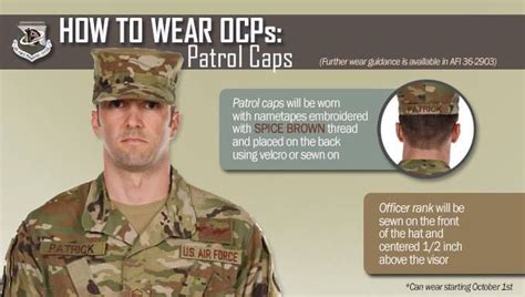 Army Patrol Cap Rank Regulation Army Military