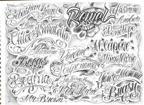 Chicano Gangsta Script Font Images Gangster Tattoo Lettering Font