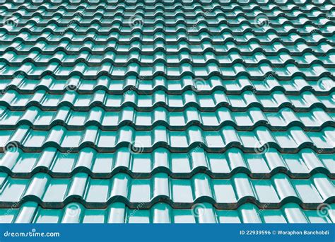 Green Color Roof Tile Stock Photo Image Of Structure 22939596