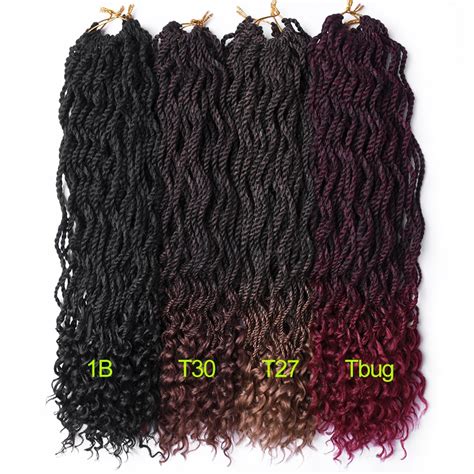 Tomo 18 24 Long Curly Senegalese Twist Crochet Braids 24strands Ombre