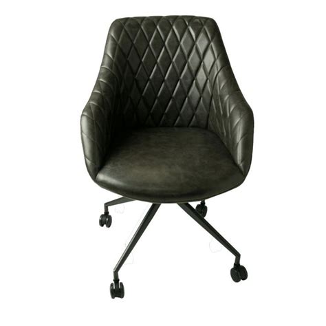 Tufted accent chair accent chairs retro office chair office chairs leather club chairs traditional furniture foam cushions living room chairs living rooms. Retro Grey Leather Office Chair High Back