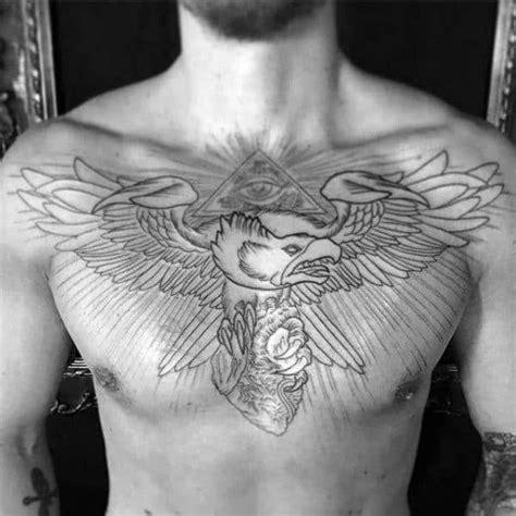 80 Eagle Chest Tattoo Designs For Men Manly Ink Ideas Eagle Chest