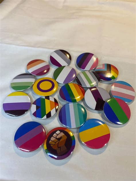 Lgbtq Pride And Gender Identity Pinback Buttons In Etsy