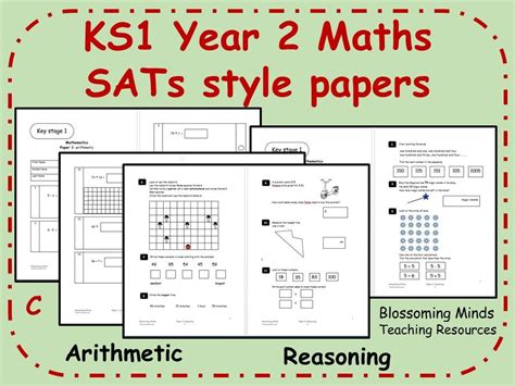KS1 Year 2 Maths SATs Style Papers C Arithmetic And Reasoning Year