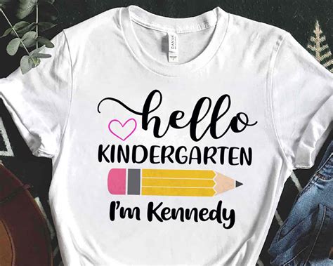 Hello Kindergarten Shirt First Day Of School Print Etsy