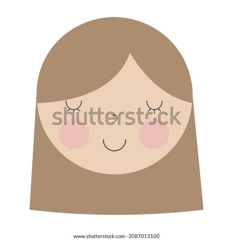 Cute Brunette Girl Vector Illustration Cartoon Stock Vector Royalty