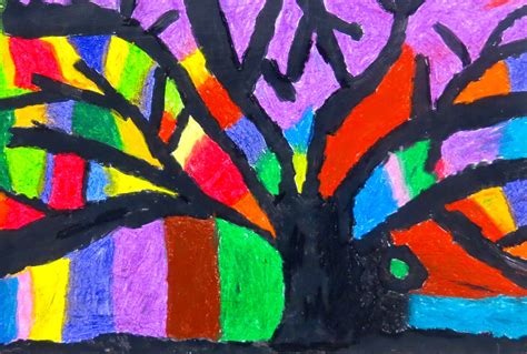 The Creative License Oil Pastel Trees