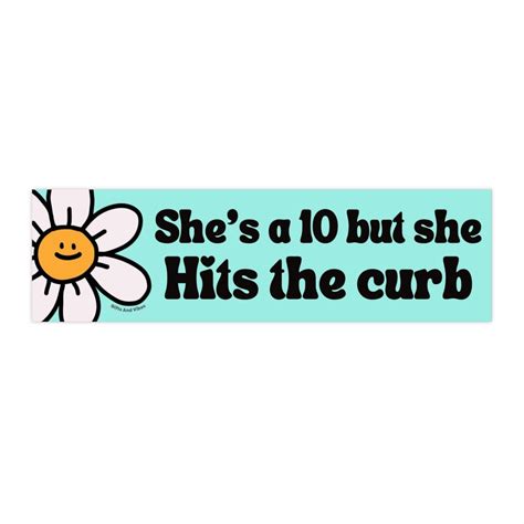 Shes A 10 But She Hits The Curb Funny Meme Gen Z Bumper Etsy