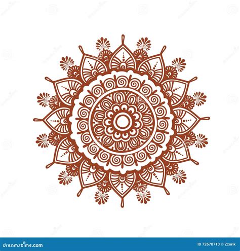 Orient Circle Mandala Decorative Ornamental Henna Design Mehendy