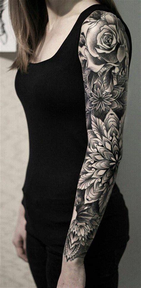 45 gorgeous and stunning sleeve floral tattoo to make you stylish women fashion lifestyle blog