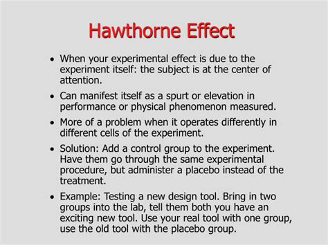 Assessment | biopsychology | comparative | cognitive | developmental | language | individual differences | personality | philosophy | social | methods | statistics | clinical | educational | industrial | professional items | world psychology |. PPT - Hawthorne Effect PowerPoint Presentation, free ...