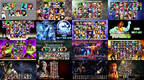 Mortal Kombat 1 11 1992 2019 Evolution Of The Character Selection Screen 4k Youtube
