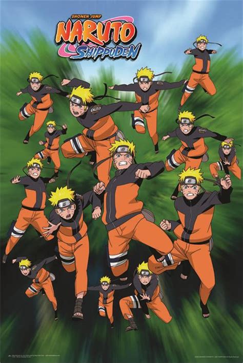 Naruto Shadow Clones Poster 24in X 36in The Blacklight Zone
