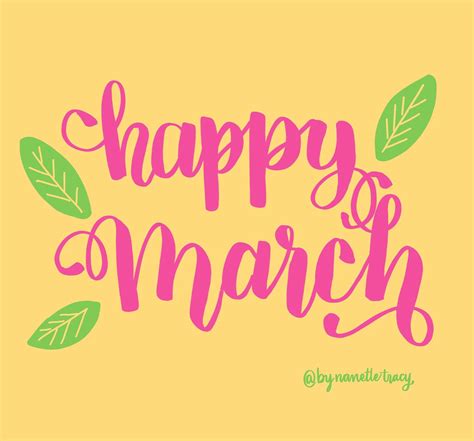 Happy March Lettering Paper Lovers Hand Lettering
