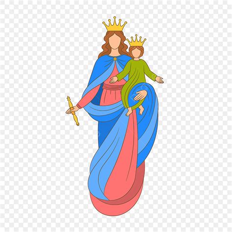Our Lady Vector Design Images Our Lady Help Of Christians Our Lady
