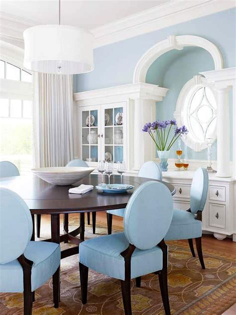 Style Setting Architectural Features Dining Room Blue Home Decor