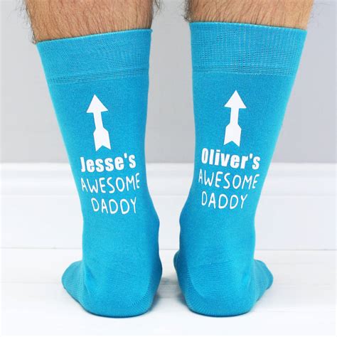 Personalised My Awesome Daddy Men S Socks By Sparks And Daughters