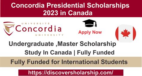 Concordia Presidential Scholarship 2023 In Canada