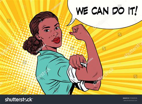 We Can Do Black Woman Feminism Stock Vector Royalty Free 572969539 Shutterstock