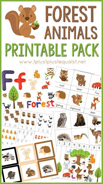 Forest Animals Printable Pack Forest Animals Preschool Forest