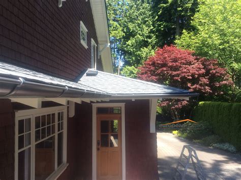 Installation of Lindab Rainline Gutters on this stunning Vancouver home ...