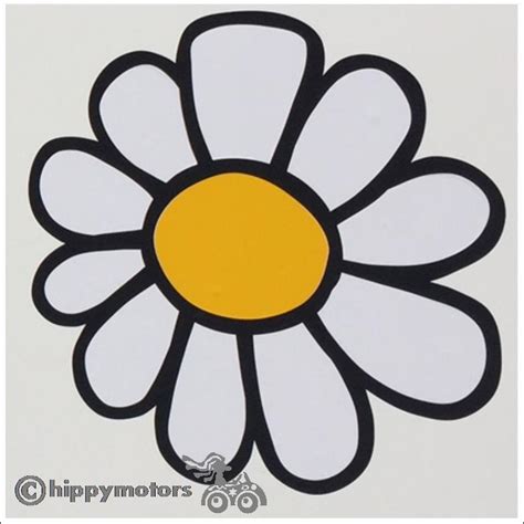 Large Daisy Flower Decal For Cars Made Using Durable Colourfast Vinyl