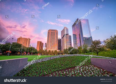 Downtown Houston Skyline Texas Usa Twilight Stock Photo Edit Now