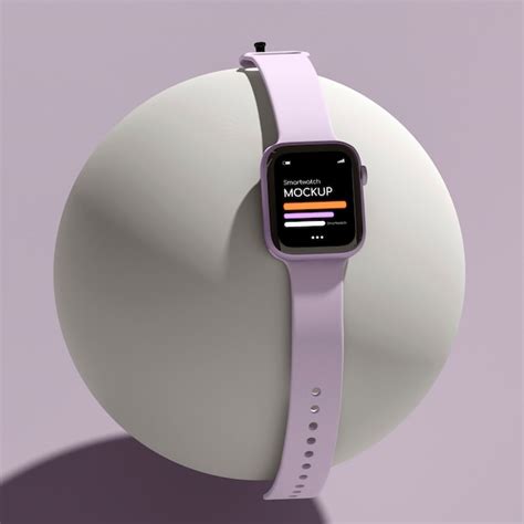 Premium Psd Smartwatch Mock Up With Geometric Design