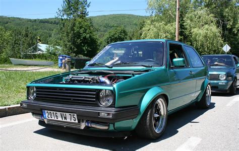 Montana Green Golf Mk2 With Spiked Wheels Vw Golf Tuning