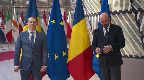 Prime Minister Of Romania Florin Citu Met European Council President