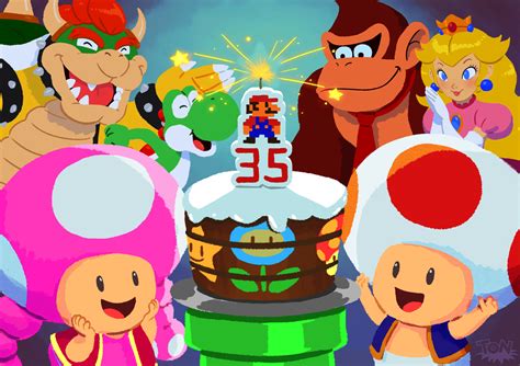 Artstation Super Mario Bros 35th Anniversary