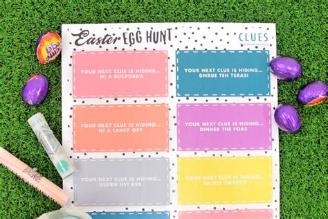 The best clues from the easter bunny himself! Easter Egg Hunt Ideas for Adults + Printable Clues | Party ...