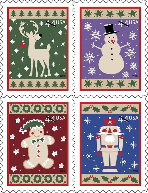 Postal Stamps Christmas Christmas Stamps Postage Christmas Stamps