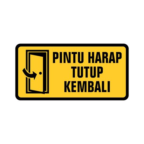 Jual Rambu Pintu Harap Tutup Kembali Cm X Cm Plat Alumunium Indonesia Shopee Indonesia