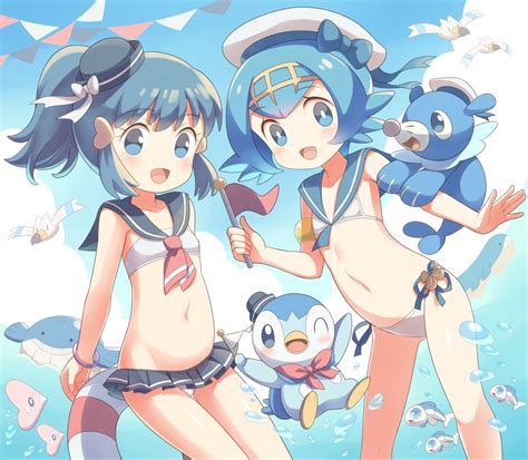 Dawn Lana Piplup Popplio Wingull And 5 More Pokemon And 2 More