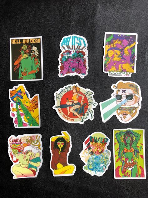 10 Trippy Hippy Psychedelic Retro Subversive Stickers For Etsy