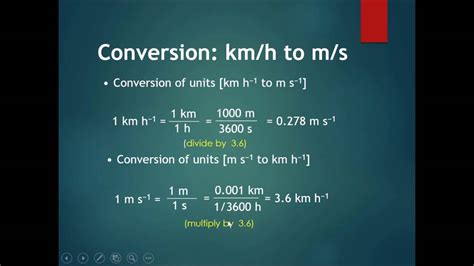 Convert M To Km Ex 1 Convert 0 083 Km H To M S Youtube About M To Km Converter Ramscikah